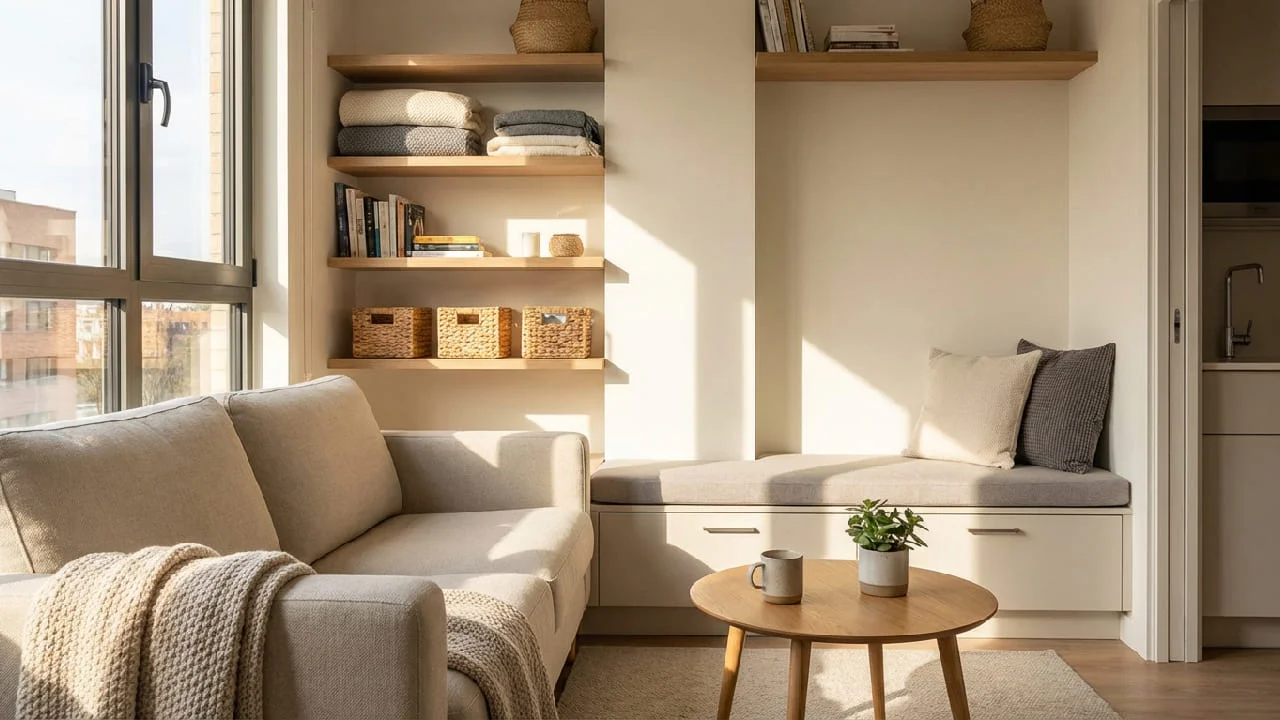 Hogar pequeño organizado con menos desorden y mejor aprovechamiento del espacio